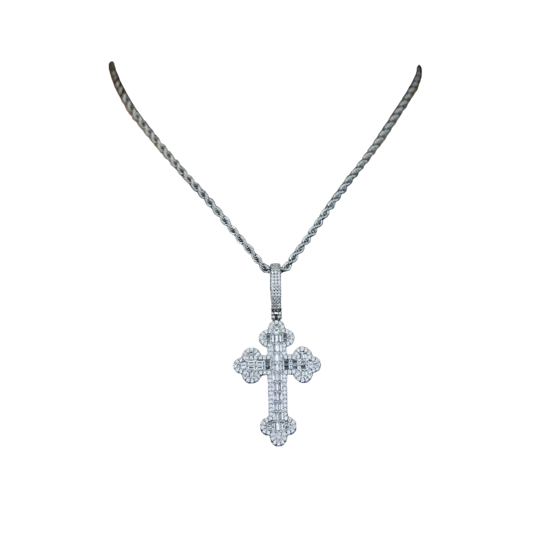 Zircon cross pendant