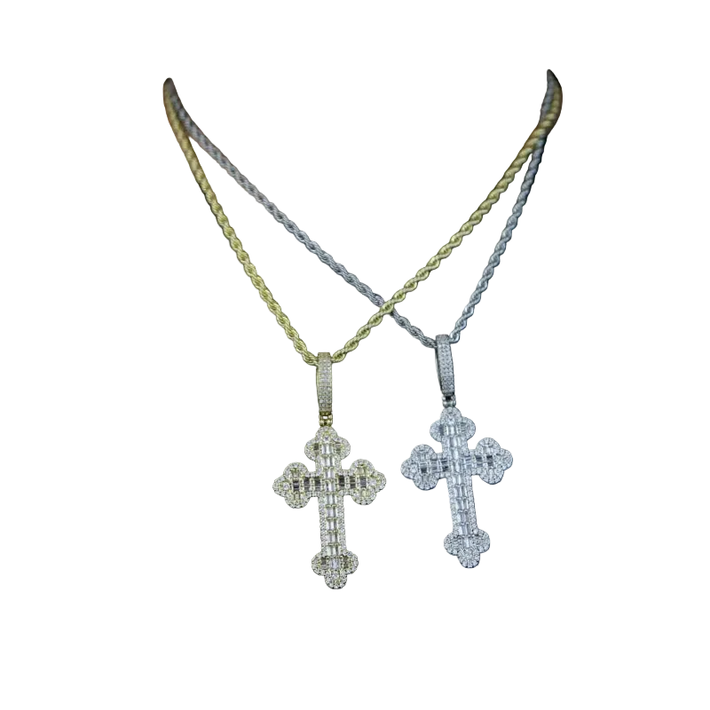 Zircon cross pendant