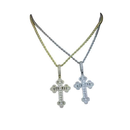 Zircon cross pendant