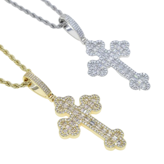 Zircon cross pendant