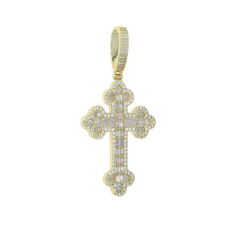 Zircon cross pendant