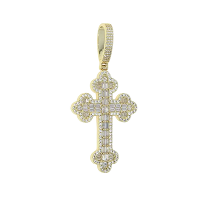 Zircon cross pendant