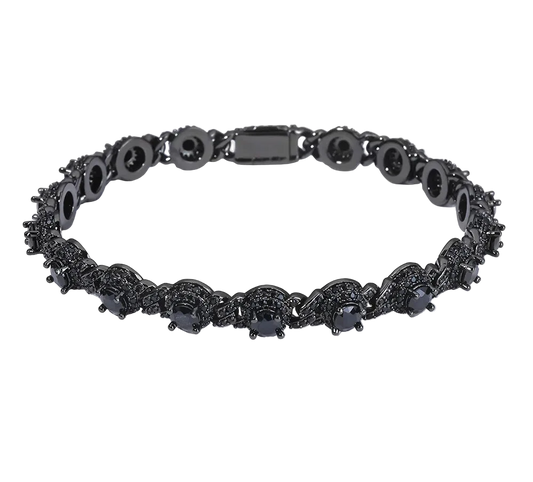 Fully Iced Out Black Diamond Bracelet
