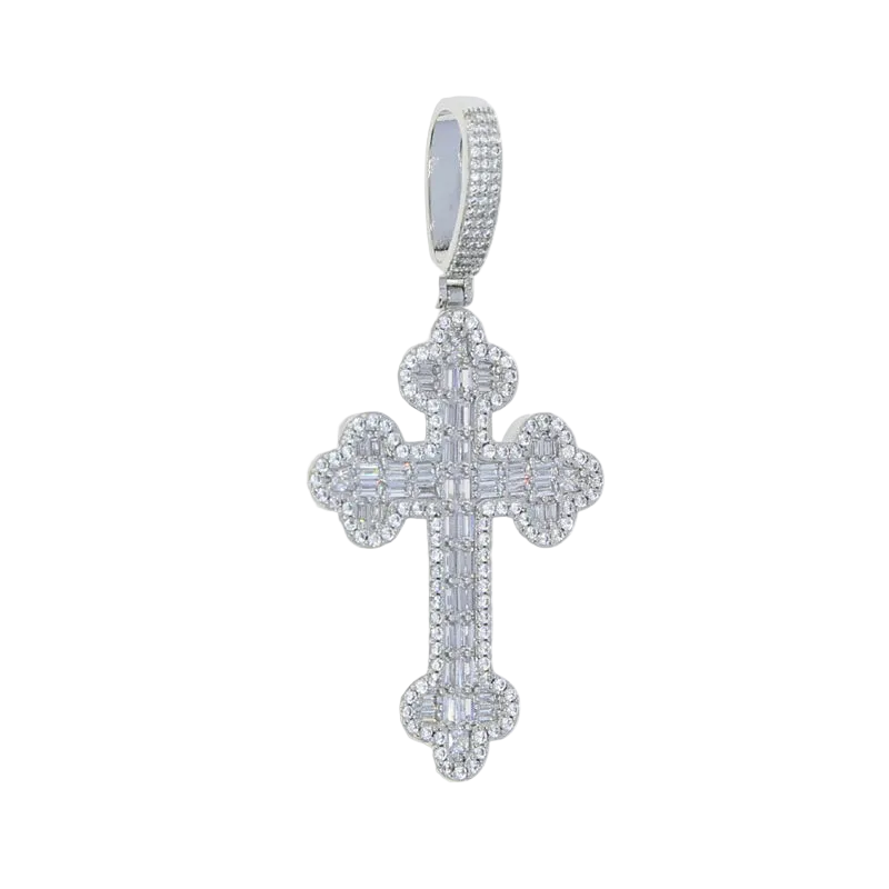 Zircon cross pendant